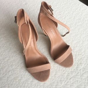 Nude heeled sandals